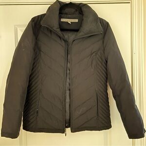Kenneth Cole Reaction Womens, Black, Size Medium Quilted Chevron Down Puffer